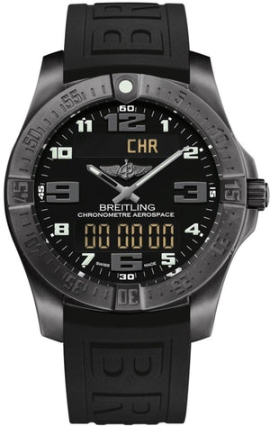 Buy Shop Breitling Aerospace Evo Black Dial Black Rubber Strap Watch for Men - V79363101B1S1 USA Online