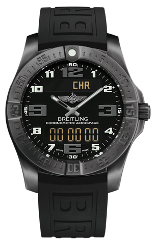 Buy Shop Breitling Aerospace Evo Black Dial Black Rubber Strap Watch for Men - V79363101B1S1 USA Online