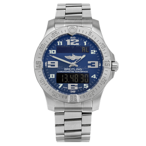 Buy Shop Breitling Aerospace Evo Blue Dial Silver Steel Strap Watch for Men - E79363101C1E1 USA Online