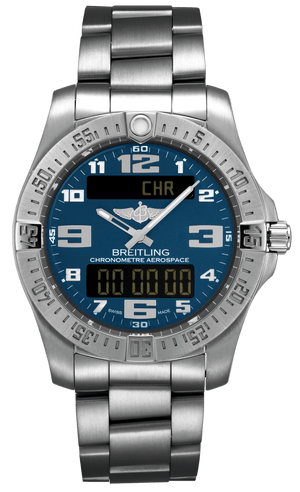 Buy Shop Breitling Aerospace Evo Blue Dial Silver Steel Strap Watch for Men - E79363101C1E1 USA Online