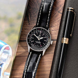 Buy Shop Breitling Automatic 41mm Black Dial Black Leather Strap Watch for Men - A17326241B1P1 USA Online