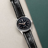 Buy Shop Breitling Automatic 41mm Black Dial Black Leather Strap Watch for Men - A17326241B1P1 USA Online