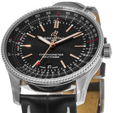 Buy Shop Breitling Automatic 41mm Black Dial Black Leather Strap Watch for Men - A17326241B1P1 USA Online