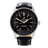 Buy Shop Breitling Automatic 41mm Black Dial Black Leather Strap Watch for Men - A17326241B1P1 USA Online