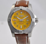 Buy Shop Breitling Avenger 11 Seawolf Stainless Steel Cobra Yellow Dial Mens Watch - A1733110/I519/434X USA Online