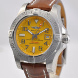 Buy Shop Breitling Avenger 11 Seawolf Stainless Steel Cobra Yellow Dial Mens Watch - A1733110/I519/434X USA Online