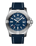 Buy Shop Breitling Avenger Automatic 43 Blue Dial Blue Nylon Strap Watch for Men - A17318101C1X1 USA Online