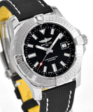Buy Shop Breitling Avenger Automatic 43mm Black Dial Black Nylon Strap Watch for Men - A17318101B1X2 USA Online