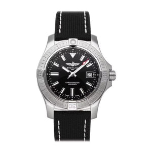 Buy Shop Breitling Avenger Automatic 43mm Black Dial Black Nylon Strap Watch for Men - A17318101B1X2 USA Online