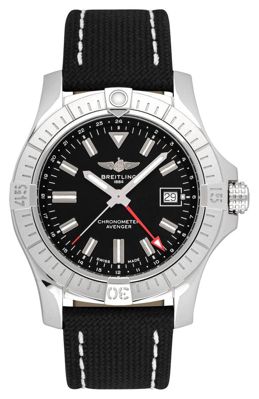 Buy Shop Breitling Avenger Automatic 43mm Black Dial Black Nylon Strap Watch for Men - A17318101B1X2 USA Online