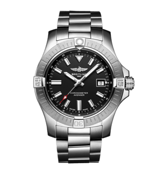 Buy Shop Breitling Avenger Automatic 43mm Black Dial Silver Steel Strap Watch for Men - A17318101B1A1 USA Online