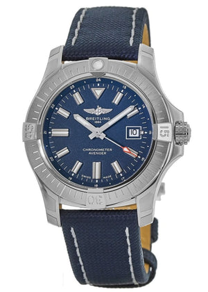 Buy Shop Breitling Avenger Automatic 43mm Blue Dial Blue Nylon Strap Watch for Men - A17318101C1X2 USA Online