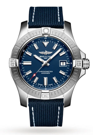 Buy Shop Breitling Avenger Automatic 43mm Blue Dial Blue Nylon Strap Watch for Men - A17318101C1X2 USA Online
