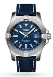 Buy Shop Breitling Avenger Automatic 43mm Blue Dial Blue Nylon Strap Watch for Men - A17318101C1X2 USA Online