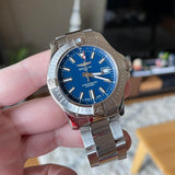 Buy Shop Breitling Avenger Automatic 43mm Blue Dial Silver Steel Strap Watch for Men - A17318101C1A1 USA Online