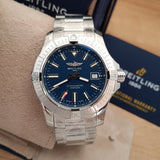 Buy Shop Breitling Avenger Automatic 43mm Blue Dial Silver Steel Strap Watch for Men - A17318101C1A1 USA Online