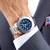 Buy Shop Breitling Avenger Automatic 43mm Blue Dial Silver Steel Strap Watch for Men - A17318101C1A1 USA Online