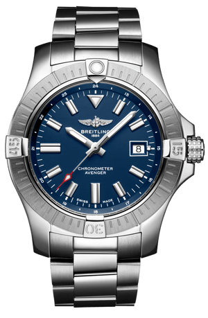 Buy Shop Breitling Avenger Automatic 43mm Blue Dial Silver Steel Strap Watch for Men - A17318101C1A1 USA Online
