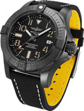 Buy Shop Breitling Avenger Automatic 45 Seawolf Night Mission Black Dial Black Nylon Strap Watch for Men - V17319101B1X1 USA Online