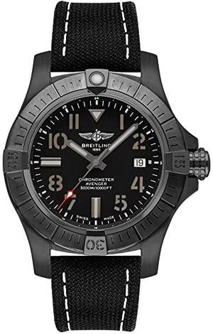 Buy Shop Breitling Avenger Automatic 45 Seawolf Night Mission Black Dial Black Nylon Strap Watch for Men - V17319101B1X1 USA Online
