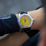 Buy Shop Breitling Avenger Automatic 45 Seawolf Yellow Dial Black Nylon Strap Watch for Men - A17319101I1X1 USA Online