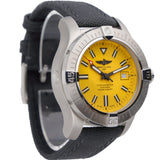 Buy Shop Breitling Avenger Automatic 45 Seawolf Yellow Dial Black Nylon Strap Watch for Men - A17319101I1X1 USA Online