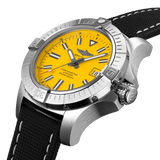 Buy Shop Breitling Avenger Automatic 45 Seawolf Yellow Dial Black Nylon Strap Watch for Men - A17319101I1X1 USA Online