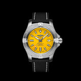 Buy Shop Breitling Avenger Automatic 45 Seawolf Yellow Dial Black Nylon Strap Watch for Men - A17319101I1X1 USA Online