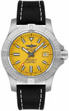 Buy Shop Breitling Avenger Automatic 45 Seawolf Yellow Dial Black Nylon Strap Watch for Men - A17319101I1X1 USA Online
