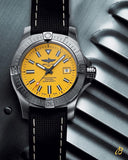 Buy Shop Breitling Avenger Automatic 45mm Seawolf Yellow Dial Black Nylon Strap Watch for Men - A17319101/1X2 USA Online