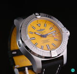 Buy Shop Breitling Avenger Automatic 45mm Seawolf Yellow Dial Black Nylon Strap Watch for Men - A17319101/1X2 USA Online