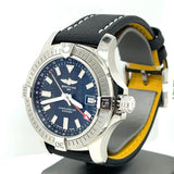 Buy Shop Breitling Avenger Automatic GMT 43 Black Dial Black Nylon Strap Watch for Men - A32397101B1X1 USA Online