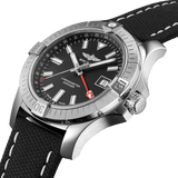 Buy Shop Breitling Avenger Automatic GMT 43 Black Dial Black Nylon Strap Watch for Men - A32397101B1X1 USA Online