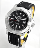 Buy Shop Breitling Avenger Automatic GMT 43 Black Dial Black Nylon Strap Watch for Men - A32397101B1X1 USA Online