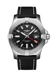 Buy Shop Breitling Avenger Automatic GMT 43 Black Dial Black Nylon Strap Watch for Men - A32397101B1X1 USA Online