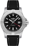 Buy Shop Breitling Avenger Automatic GMT 43 Black Dial Black Nylon Strap Watch for Men - A32397101B1X1 USA Online