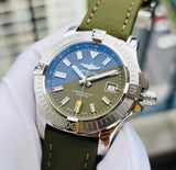 Buy Shop Breitling Avenger Automatic GMT 43 Green Dial Green Nylon Strap Watch for Men - A17318101L1X1 USA Online