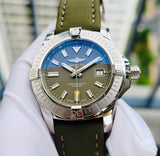 Buy Shop Breitling Avenger Automatic GMT 43 Green Dial Green Nylon Strap Watch for Men - A17318101L1X1 USA Online