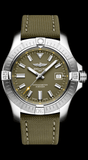 Buy Shop Breitling Avenger Automatic GMT 43 Green Dial Green Nylon Strap Watch for Men - A17318101L1X1 USA Online