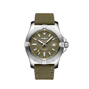 Buy Shop Breitling Avenger Automatic GMT 43 Green Dial Green Nylon Strap Watch for Men - A17318101L1X1 USA Online