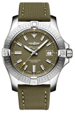 Buy Shop Breitling Avenger Automatic GMT 43 Green Dial Green Nylon Strap Watch for Men - A17318101L1X1 USA Online