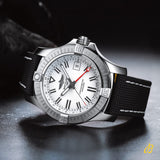 Buy Shop Breitling Avenger Automatic GMT 43 White Dial Black Nylon Strap Watch for Men - A32397101A1X1 USA Online