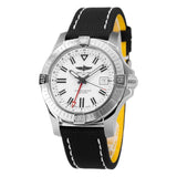 Buy Shop Breitling Avenger Automatic GMT 43 White Dial Black Nylon Strap Watch for Men - A32397101A1X1 USA Online