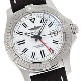 Buy Shop Breitling Avenger Automatic GMT 43 White Dial Black Nylon Strap Watch for Men - A32397101A1X1 USA Online