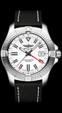 Buy Shop Breitling Avenger Automatic GMT 43 White Dial Black Nylon Strap Watch for Men - A32397101A1X1 USA Online