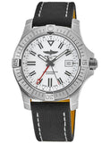 Buy Shop Breitling Avenger Automatic GMT 43 White Dial Black Nylon Strap Watch for Men - A32397101A1X1 USA Online