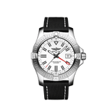 Buy Shop Breitling Avenger Automatic GMT 43 White Dial Black Nylon Strap Watch for Men - A32397101A1X1 USA Online