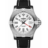 Buy Shop Breitling Avenger Automatic GMT 43 White Dial Black Nylon Strap Watch for Men - A32397101A1X1 USA Online