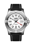 Buy Shop Breitling Avenger Automatic GMT 43 White Dial Black Nylon Strap Watch for Men - A32397101A1X1 USA Online