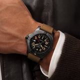 Buy Shop Breitling Avenger Automatic GMT 45 Black Dial Brown Nylon Strap Watch for Men - V32395101B1X1 USA Online